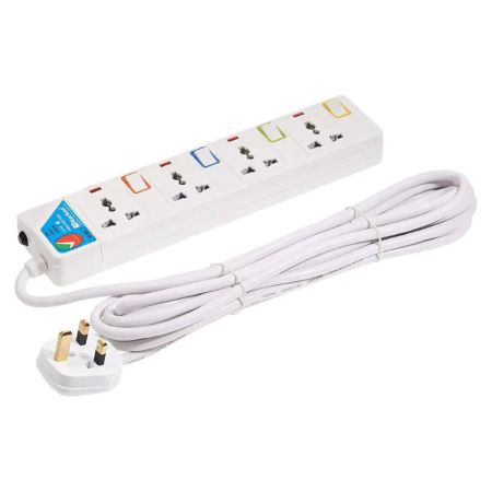 Narken NK-E105 5-Way Extension Cord 13A, 3m