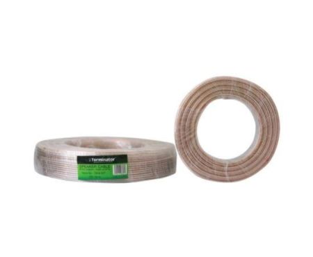 Terminator Speaker Cable Transparent (80/0.10MM TC+80/0.10MM BC+Clear PVCO.D.4.0×8.0MM)-TSPW 03T