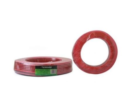 Terminator Speaker Cable Red & Black (76/0.12MM BCx2F+PVCO.D.3.4×6.0MM) - TSPW 06RB