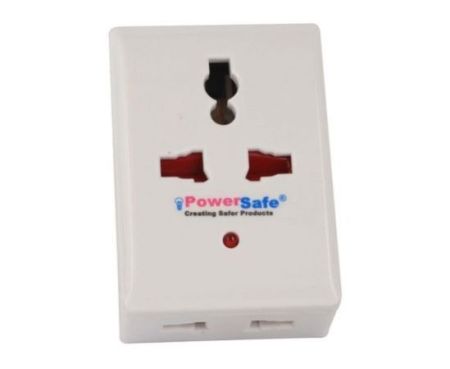 Powersafe Multi Adapter 2 Pin Schuko Plug With Light + 1 Way 3 Pin Universal Socket and 2 Way 2 Pin Socket - PSMA 7507