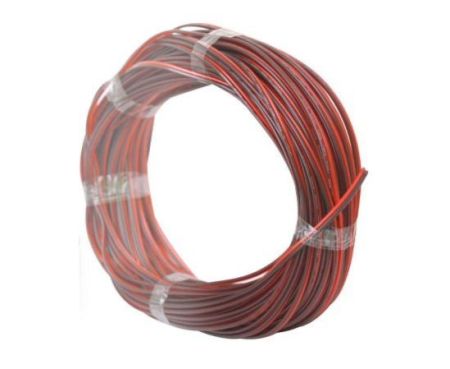 Terminator Speaker Cable Transparent Red & Black (50/0.11MM BCX2F+PVCO.D.3.35X6.70MM)- TSPW 01RBT