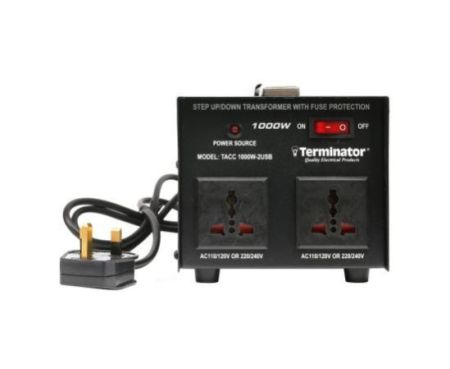Terminator Voltage Converter 1000W with Dual USB Outlet - TACC 1000W-2USB