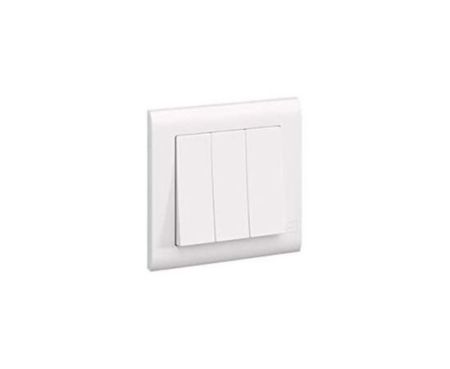 MK Essentials Wide Rocker 10AX 3G 2WAY Switch - MV4783WHI