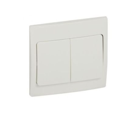 Legrand Mallia White 2 Gang 2 Way 10 AX, 250 V Switch -281003