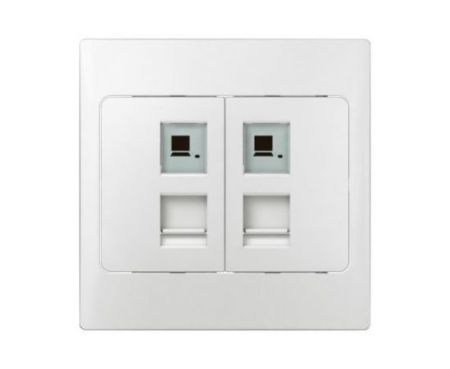 Legrand Mallia White Data Outlet RJ45 Double - 281165