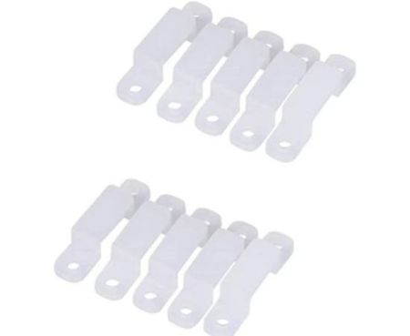 LED Strip Light Mounting Brackets - LED Strip Holder Fastener Fixing Clips with Mounting Screws