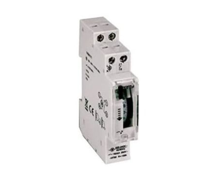 Perry 24 Hour Daily Timer Switch with Tappets and Charge Reserve Fixed in Distribution Box 230 VAC Made in Italy