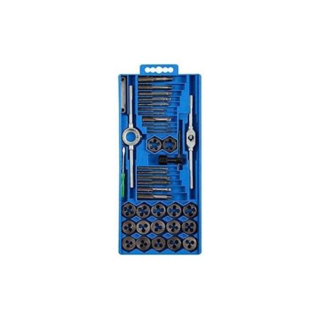 40Pc Professional Metric Tap Wrench And Die Set Cuts M3-M12 Bolts + Storage Case