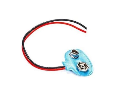 UHcom 9V Clip on Battery Type Snap Connector with Wire (Pack of 5 Pieces)