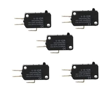 Switches Store, Mechanical & Electrical Toggle Rocker Push Limit Switches for DIY Projects .Pack of 5 (Limit Switch NO/NC)