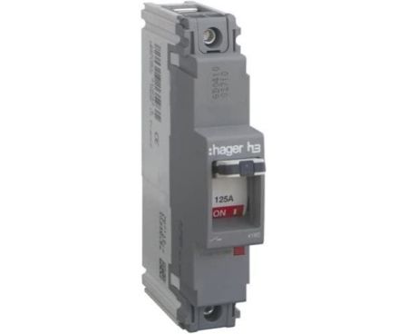 Hager Single Pole MCCB HHA038Z | Moulded Case Circuit Breaker without Neutral 40A | h3 x160 TM FIX 1P1D 25kA