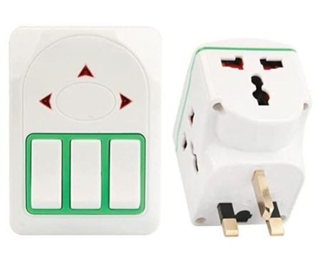 Biella™ 3 Way Universal Multi Adaptor With Individual Switches, Indicators & 13A Plug