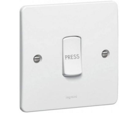 PUSH SWITCH SYNERGY - 1 GANG - 10 AX - 250 V - WHITE LEGRAND 730011