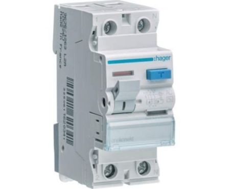 Hager Earth Leakage Circuit Breaker - 63A 2Pole 100MA (ELCB/RCCB) CEC264J