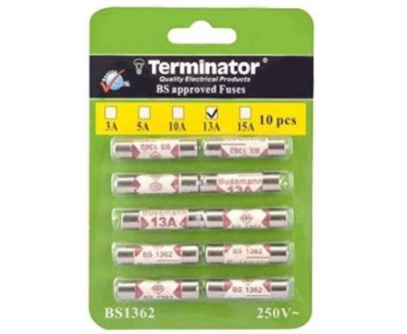 Terminator Porcelain Ceramic Fuse 13A 10 Pieces