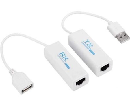 USB 2.0 Network Cable Extender - RJ45 Ethernet Extension Cable Network Cable Adapter with Support Speed 1.5-12Mb/ s