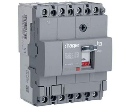 HAGER Moulded Case Circuit Breaker 125A FP 25KA MCCB HHA126Z (4P) (H3)