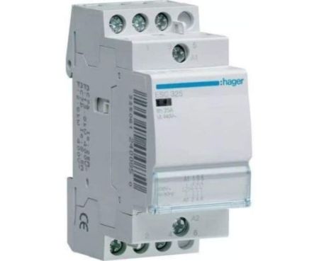 Hager 400V Open Contactor 3 pole, 25A – ESC325