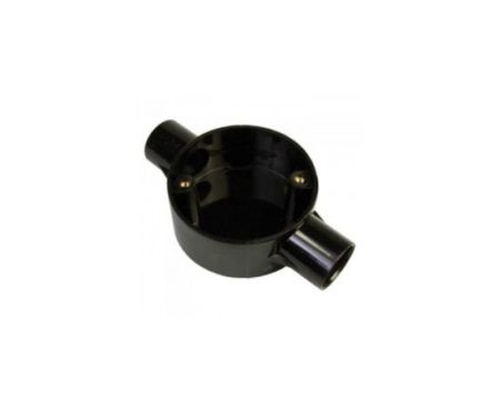 Through Two Way Electrical Conduit Fittings for Indoor and Outdoor Electrical Wiring and Cabling (Pack of 1)
