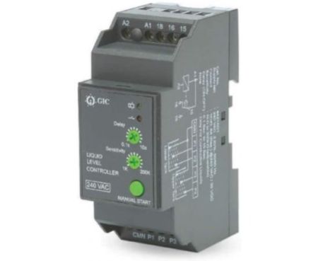 GIC Liquid level Controller, Control Water Level of Tank and Protects Submersible Pumps Against Dry Running And Prevents Overfilling, Stainless Steel Sensor Probe (Controller (4421AD1))