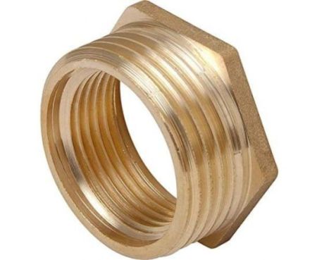 Brass Reducing Bush 3/4 x 1/2 inch, Brass Hexagon Bush 3/4 x 1/2, Washing Machine inlet reducer bush