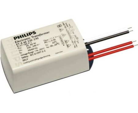 Philips Electronic Transformer ET-E 60W 220-240V 50/60Hz - 50% Power Loss Saving