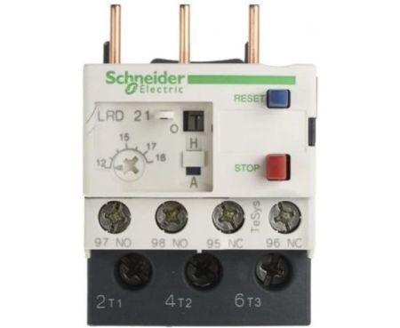 Schneider Electric Thermal Overload Relay - 1NO/1NC, 12 → 18 A F.L.C, 18 A Contact Rating, 3P – LRD21
