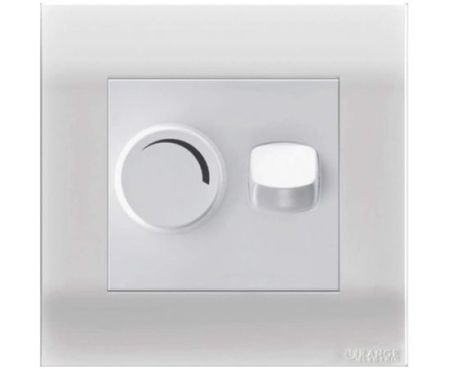 Orange LED Light Dimmer Controller With Switch 400W 230VAC | AKOYA Wall-mounted Flush Type | Brass & Copper Contacts: Pure Silver & Silver Cadmium, Made in Sri Lanka