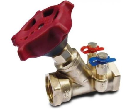 Pegler Proflow DZR Fixed Orifice Commissioning Valve (FODRV). ISO228 Parallel Thread, With Regulation, Isolation & Flow Measurement Functions