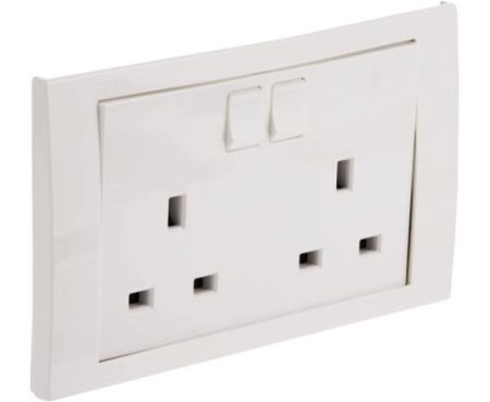 Schneider Electric KB25 Vivace White - Double switched socket - 13 A - 230 V - 1 gang -white