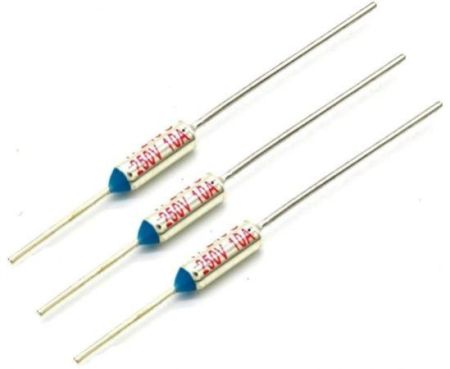 3 Pcs Temperature Control Circuit Cut Off Thermal Fuse, 10A, 15A High Quality Metal Cutoffs for Irons, Hair Dryers, Heaters, Refrigerators etc (15A, 230 Degree Celsius)