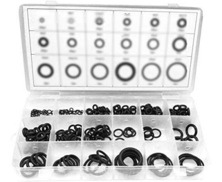 125pcs Sealing Ring Mechanical Repair Parts Sealing Rubber Ring Sealing Ring O-ring Environmental Protection Rubber Ring Black