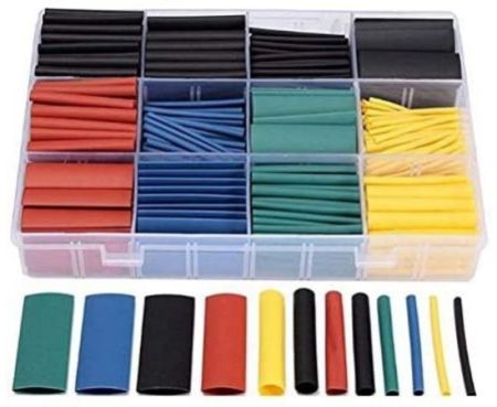 Melfi™ 530pcs/set Heat Shrink Tube 6 Colors 11 Sizes Tubing Set Insulation Shrinkable Tube Assortment Electronic Polyolefin Ratio 2:1 Wrap Wire Cable Sleeve Kit for DIY