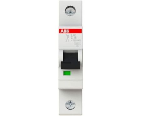 ABB Miniature Circuit Breakers MCB | SH201 Series 6kA Single Pole Breaker | Made in Germany (16A MCB)