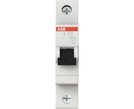 ABB SH201-C32 Miniature Circuit Breaker, 1 Pole, 32 Amp (ABB2CDS211001R0324)