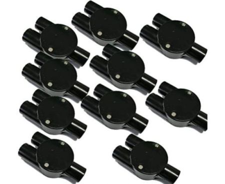 PVC Electrical Conduit Pipe & Fittings for Indoor and Outdoor Electrical Wiring and Cabling (Pack of 10) (20mm, Junction-Y- Way)