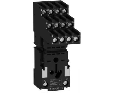Schneider Electric14 Pin Zelio Relay Base 10A RXZE2S114M Simple Socket Separate Contact Din Rail Mountable Relay Sockets