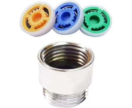 Brass Shower Flow Reducer Limiter Set, Water Flow Controller, 1/2 inch 4, 6 and 9 L/min flow for Bathroom Shower Water Saving, Suitable for Fixed, Head or Handheld Shower (Pack of 1)