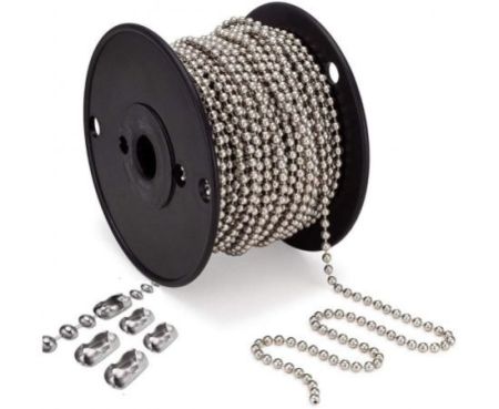 Multi Purpose Pull Chain for Curtain Ceiling Fan Light Lamp with Connector Clip (2 mm, 20 Meter)