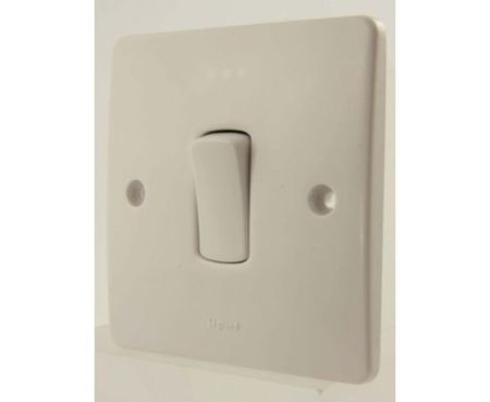 Legrand Synergy White 1 Gange 1 Way Single Pole Switch 10A 250V - 730000