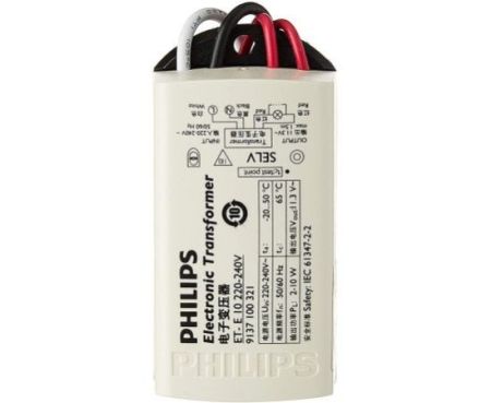 Philips Electronic Transformer for LED Spot Lights up to 10W, LED Power Supply Ballast Driver 12V 220-240V