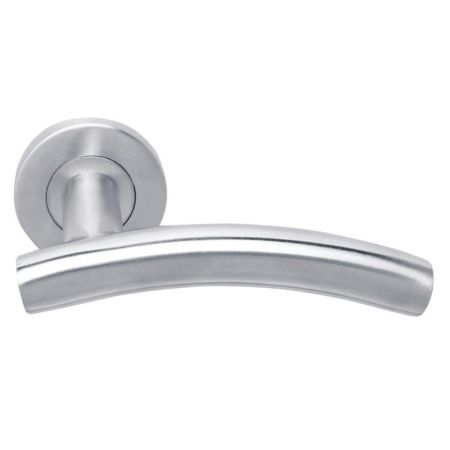 DTTH-005 Rose Door Handle Tube Φ19 x 135mm - Stainless Steel
