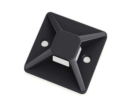 Melfi 100Pcs Cable Tie Sticking Mounting Base Self Adhesive Cable Wire Zip (BLACK)