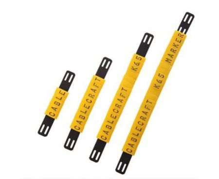 Melfi™ K Type Marker Carrier Strips, Yellow Flexible PVC Cable Wire Marker A to Z 500 Pcs (3.5mm² to 7.0mm²)-(GM -1)