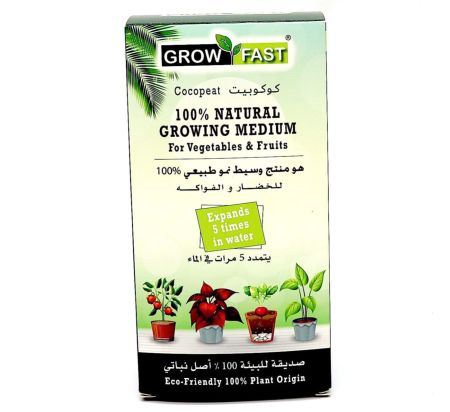 Growfast Cocopeat “100% Natural Growing Medium” 600gm