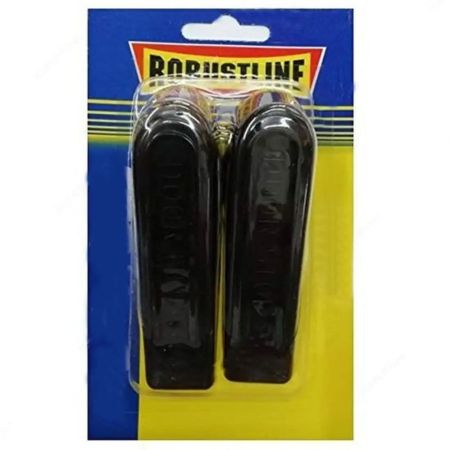 40142 Door Stopper Wedge 2Pcs, 100 x 29mm - Black