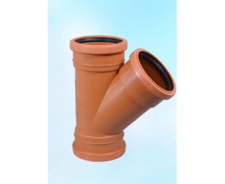 Push UPVC Y Tee Double Side (Red)