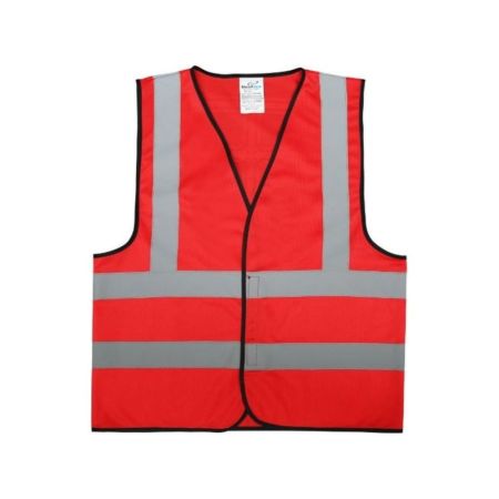 Vaultex BGP Reflective Fabric Vest - 116 GSM, Red