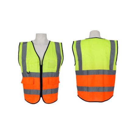 Vaultex DAS Executive Fabric Vest With 4 Pockets - Yellow & Orange