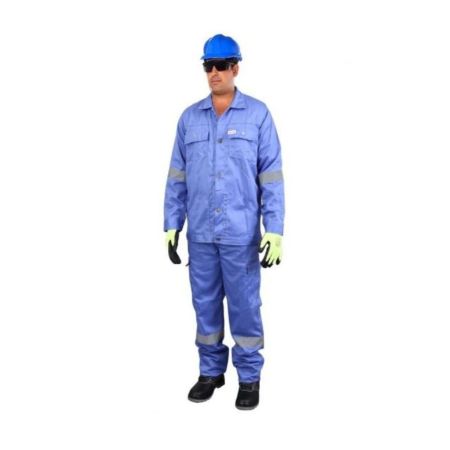 Vaultex DBA 100% Twill Pant & Shirt With Reflective - Petrol Blue